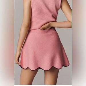 NWT Size M - Maeve scalloped-hem mini skirt Candy Pink (NWT US$ 98)